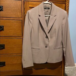 Tahari ASL Gray Blazer Tailored Suit Jacket